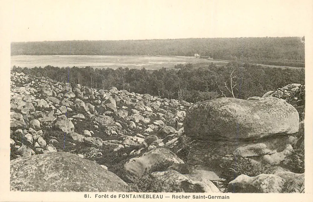 Floresta de FONTAINEBLEAU — Rocher Saint-Germain — 81. - Frente